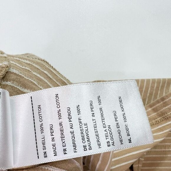 UNTUCKit Lambert Tee Long Sleeve Mens XL Crew Neck Cream & White Stripe Pullover - Picture 7 of 9